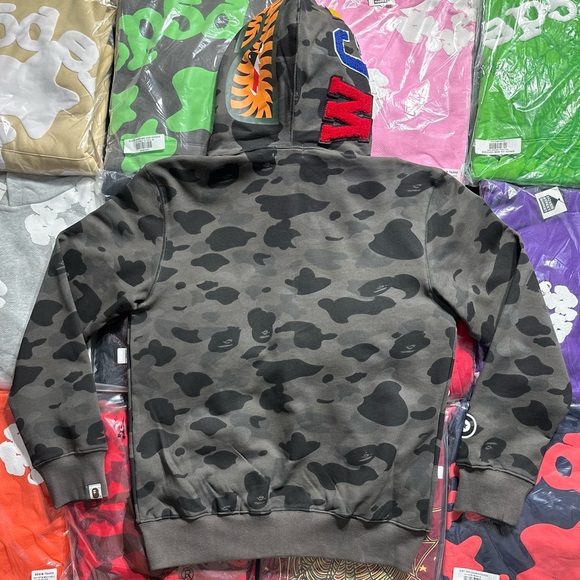 BAPE Color Camo Shark Full Zip Hoodie ‘Black’ - Picture 4 of 8